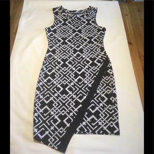 Black and white mini dress